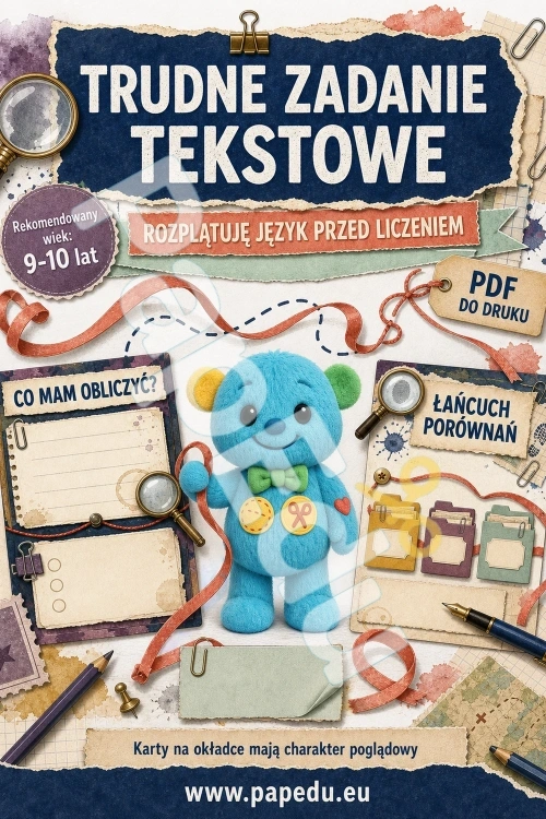 Trudne zadanie tekstowe - rozplątuję język przed liczeniem - PDF do druku 9-10 lat 00343-trudne-zadanie-tekstowe-rozplatuje-jezyk-przed-liczeniem-1