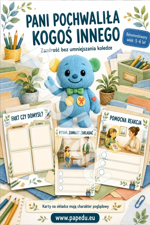 Pani pochwaliła kogoś innego - zazdrość bez umniejszania koledze - PDF do druku 5-6 lat 00392-pani-pochwalila-kogos-innego-zazdrosc-bez-umniejszania-koledze-1